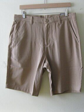 Kirkland Men's Comfort Waist moisture-wicking UPF 50 Performance Short Khaki 34